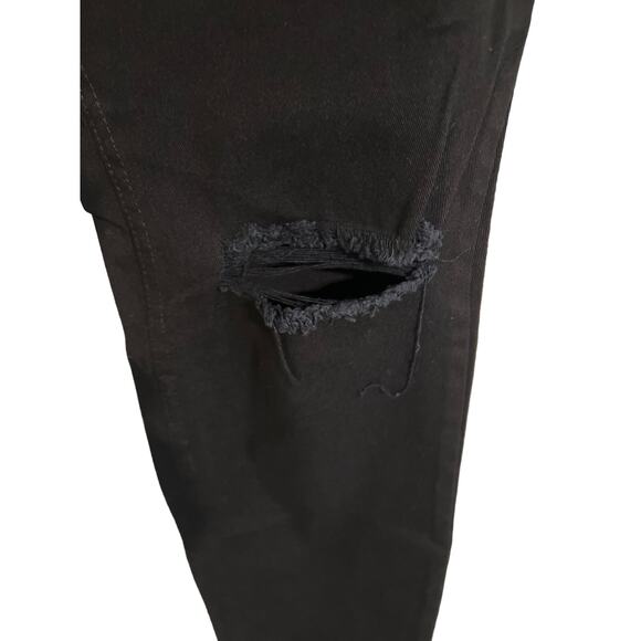Jeggings Black Denim Distressed Jeggings Size S (4-6) NWT Hue - Picture 7 of 11